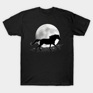 Wild Horse With Full Moon T-Shirt